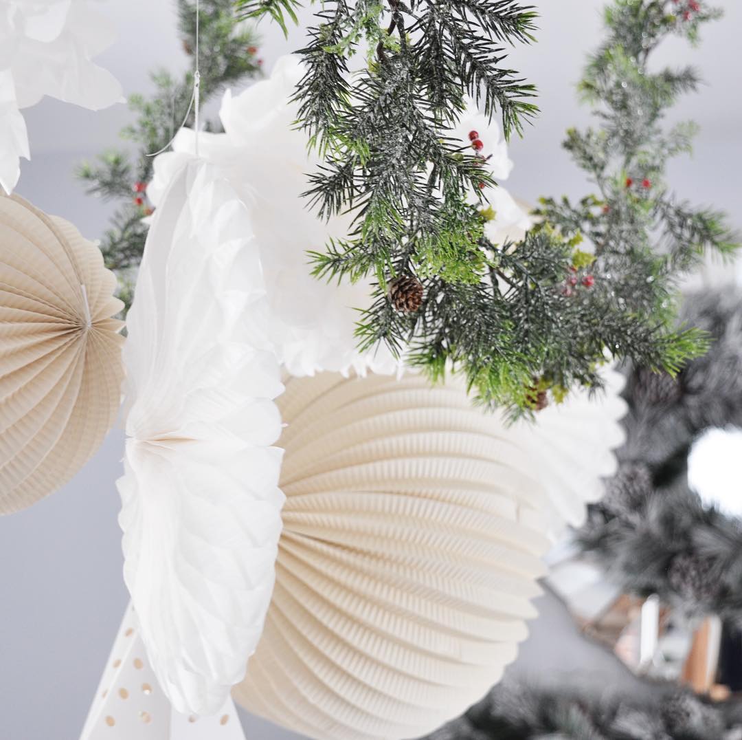 It is beginning to look a lot like Christmas. Some neutral decor from last weekends cookie decorating party.