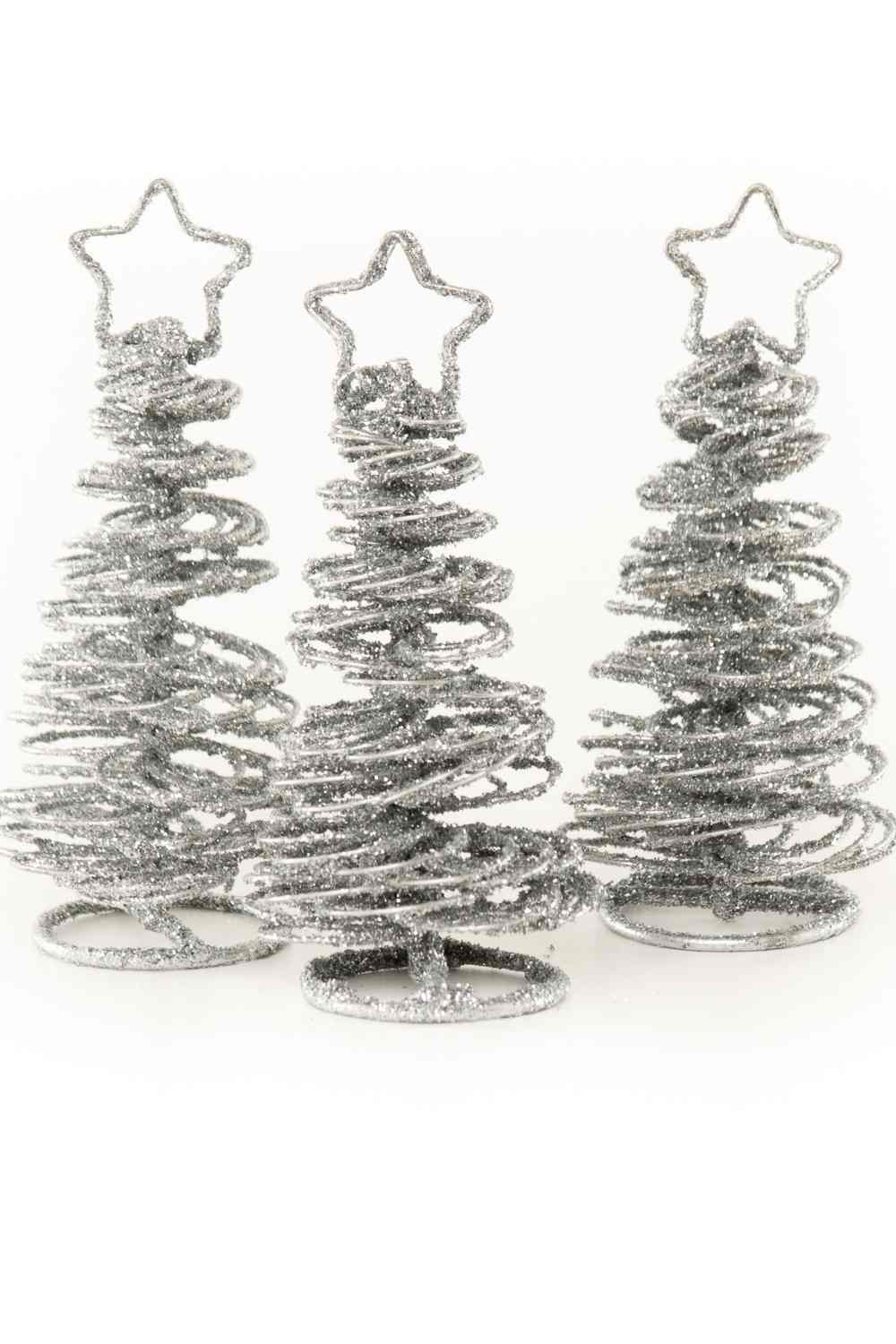 Shiny silver Christmas tree