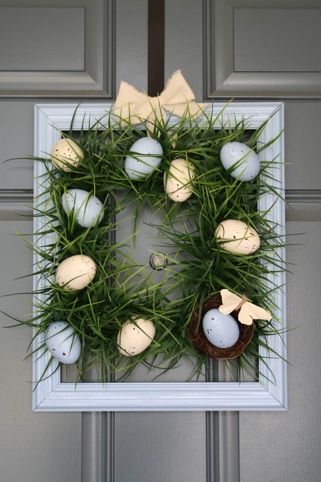 Easter Eggs and Grass Door Decoration