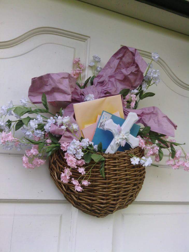 Floral Cane Basket