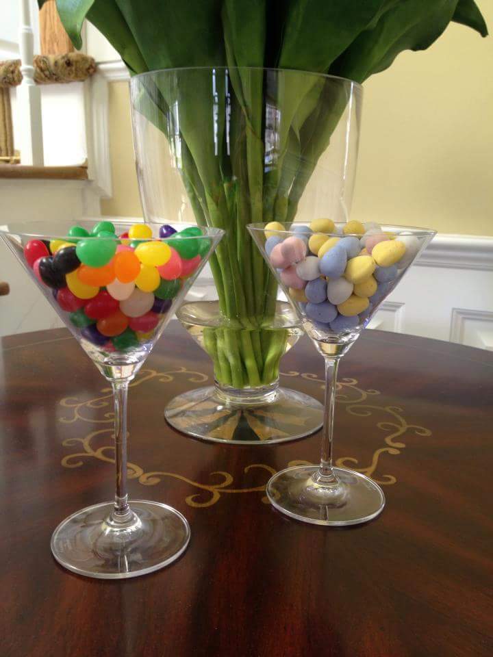 Balloons In A Cocktail Glass For Easter