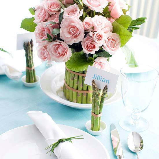 Beautiful Easter decoration with roses