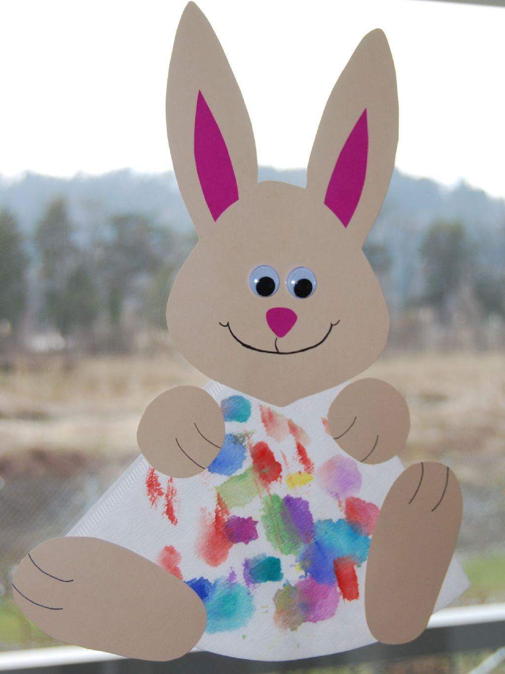 Bunny Made Of Paper For Easter