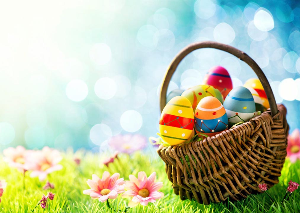 Colorful Easter Egg basket