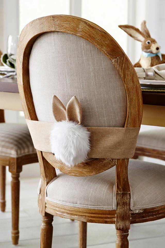 Cottontail with Ears for Decorating the Chair