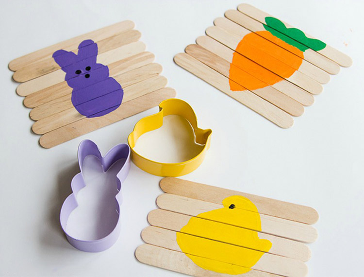 Craft Stick Easter Puzzles