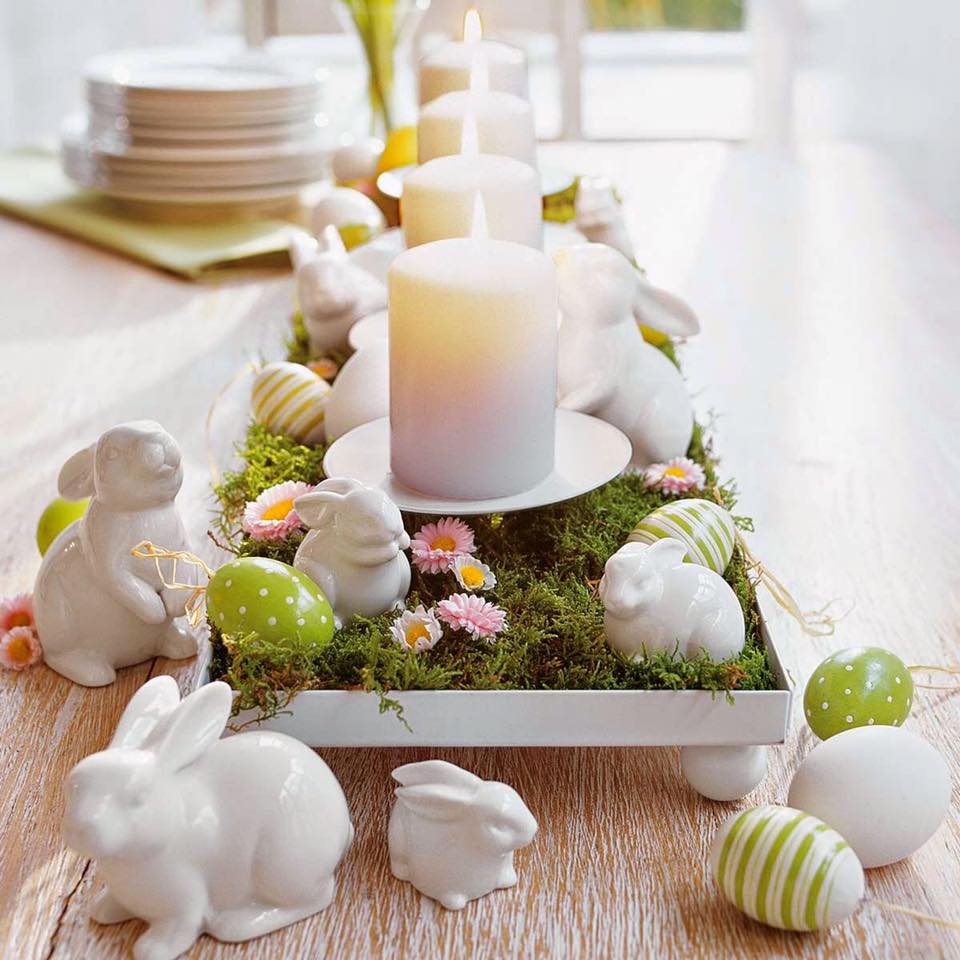 Decorating Easter Table