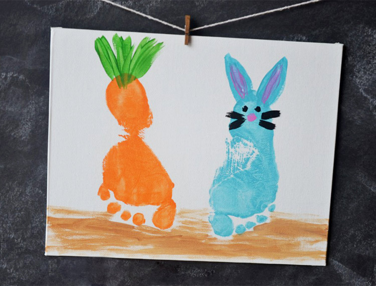 Easter Footprint Art