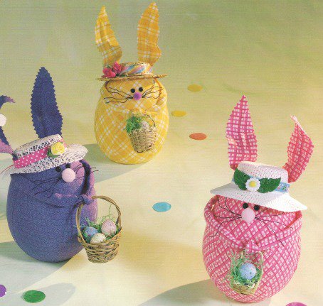Fabric Egg Easter Bunnies