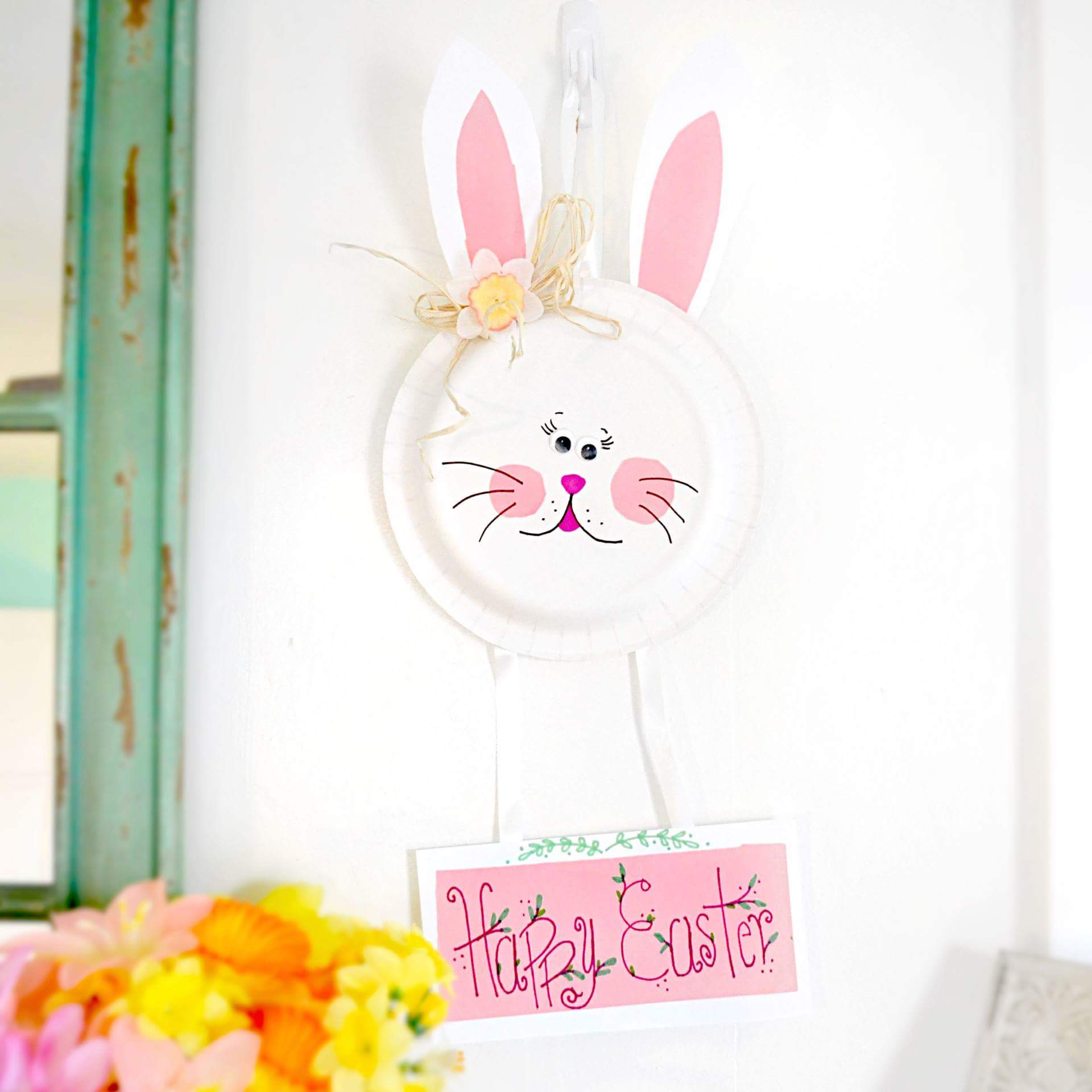 Paper Plate Bunny For Easter
