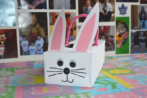Tissue Box Bunny Easter Baskets
