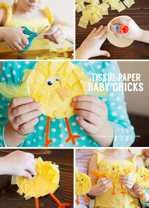 Tissue Paper Baby Chicks