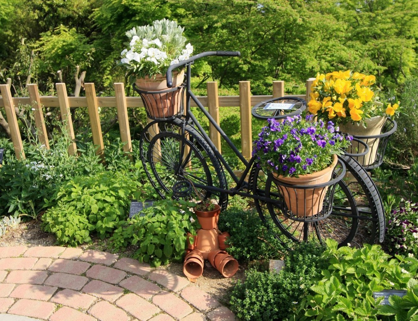 Bicycle with pots