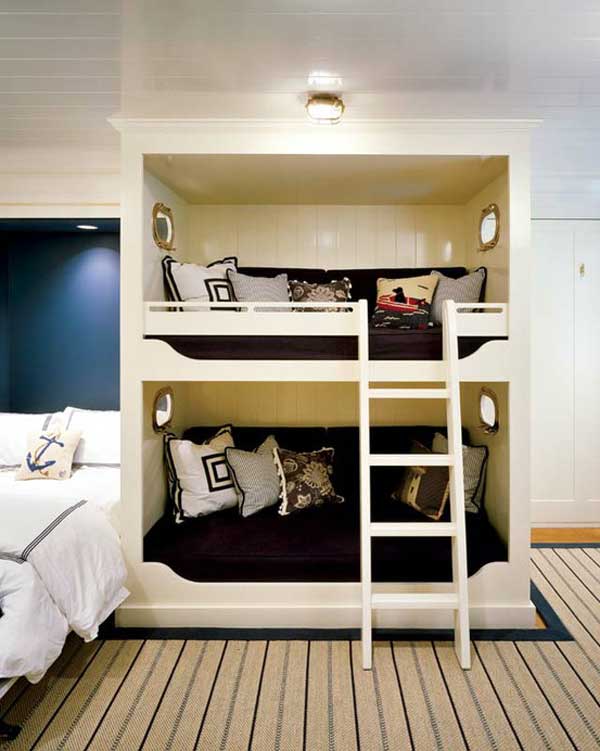 Bunk bed tower in the bedroom