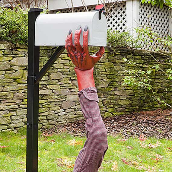 Creepy looking arm will startle.