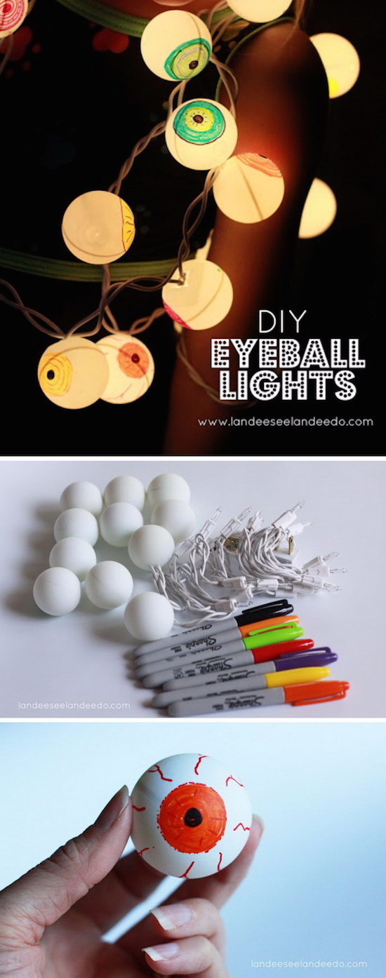 DIY Eyeball String Lights