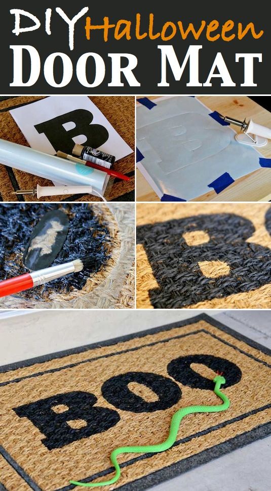 DIY Halloween Door Mat.