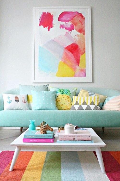 Decor living rooms full of color and life.