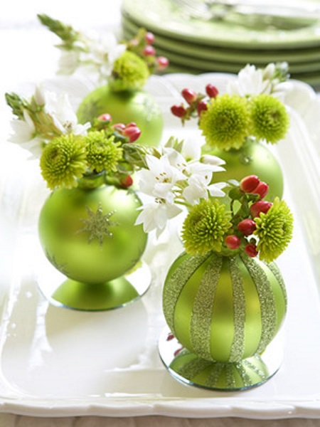 Ornaments on a Pre-Cut Mirror.