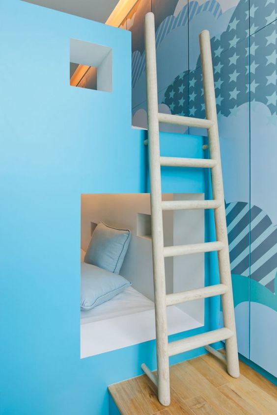 Spaced Out Twin Bunk Bed