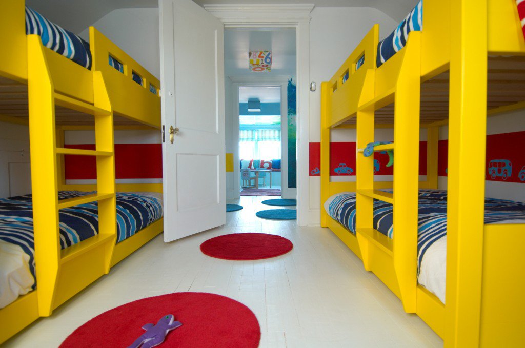 Stylish Yellow Kids Bunk Bed
