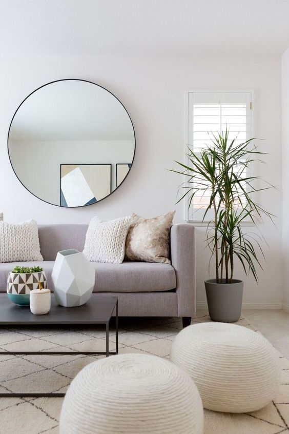 The use of mirrors will also help us to expand a living room.