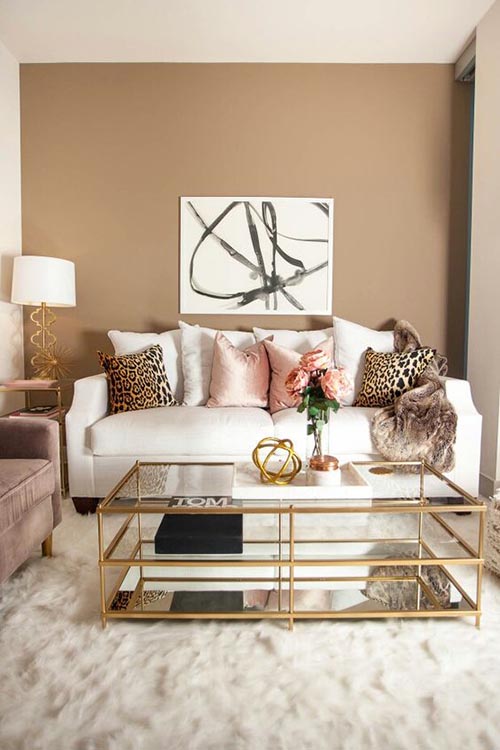 Use abstract paintings on the walls.