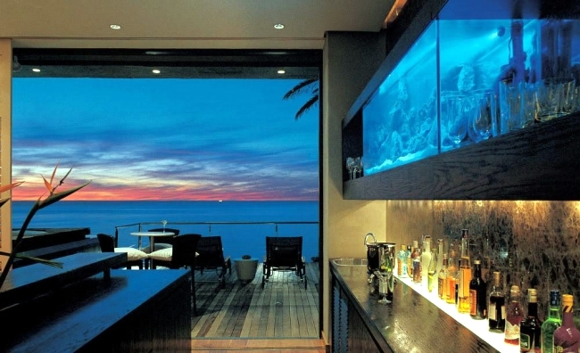 Aquarium in the bar