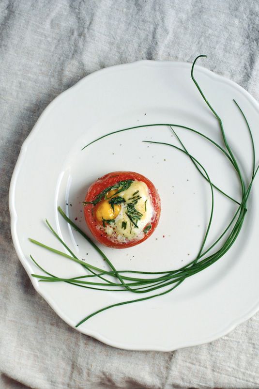 Eggs Baked in Tomatoes