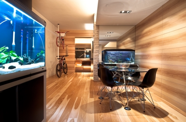 Two aquariums in the room