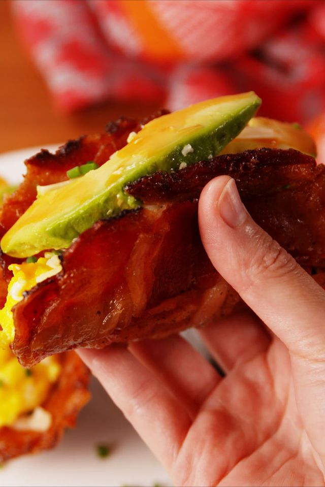 Bacon Weave Breakfast Tacos