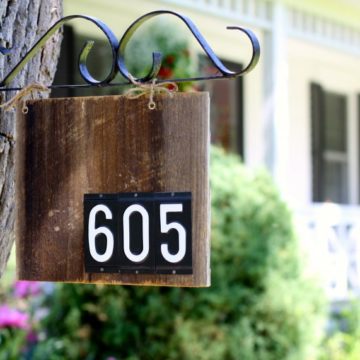 Barn Wood House Number Sign