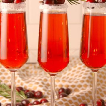 Cranberry Mimosas