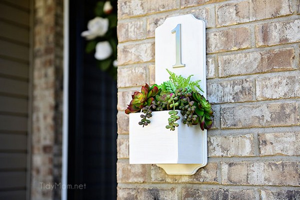 DIY Address Planter Box with Succulents