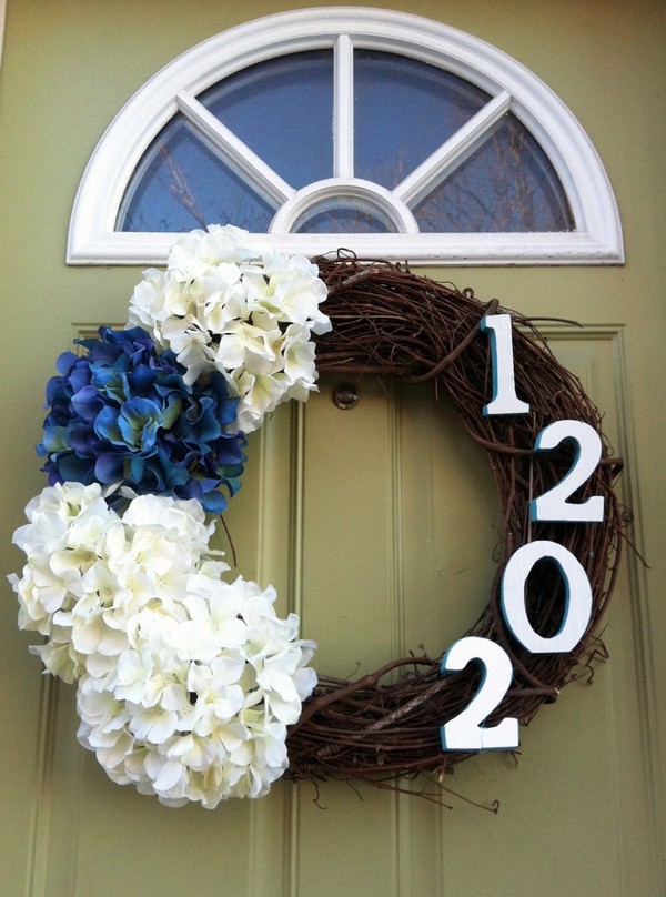 DIY House Numbers Wreath