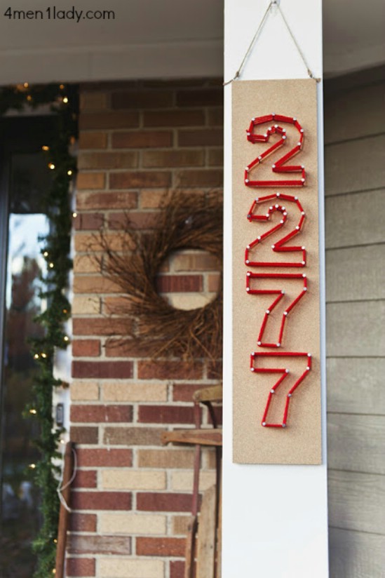 Easy String And Nail House Numbers