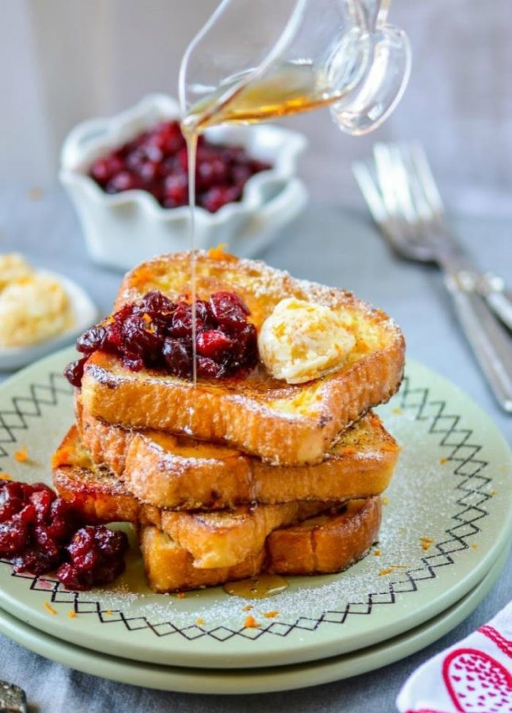 Eggnog French Toast With Orange Butter