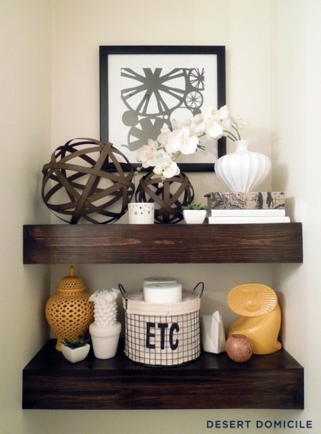 Fit shelves over your porcelain throne