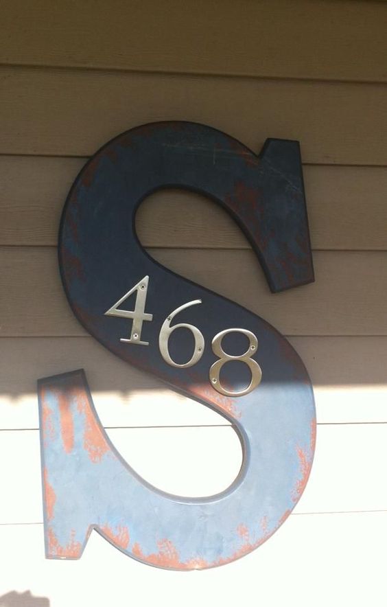 Front Door Monogram with House Number