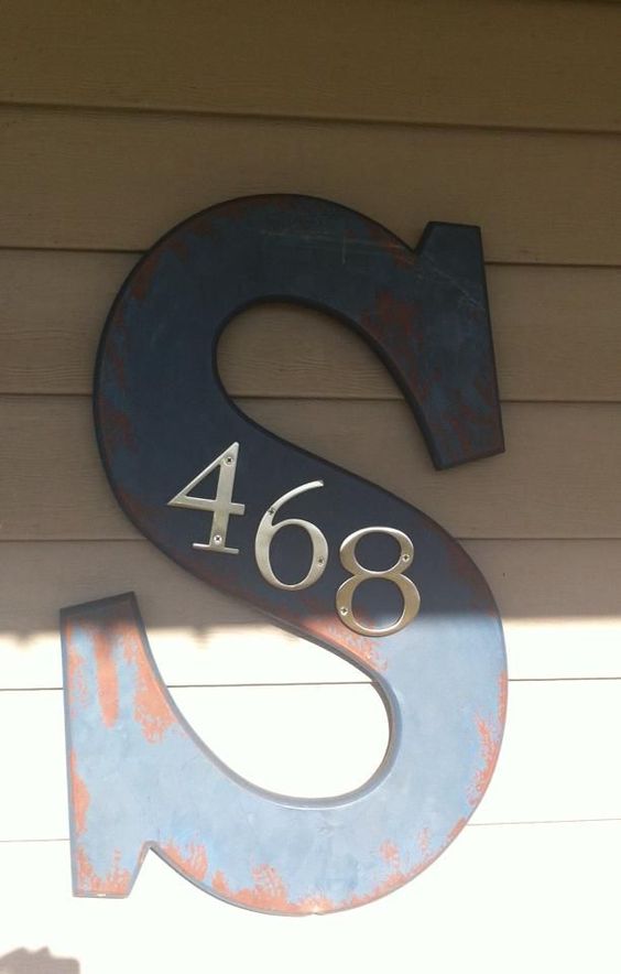 Front Door Monogram with House Number
