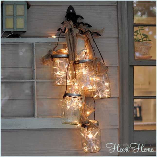 #DIY #Outdoor #Christmas #decorations Glass bottle lights