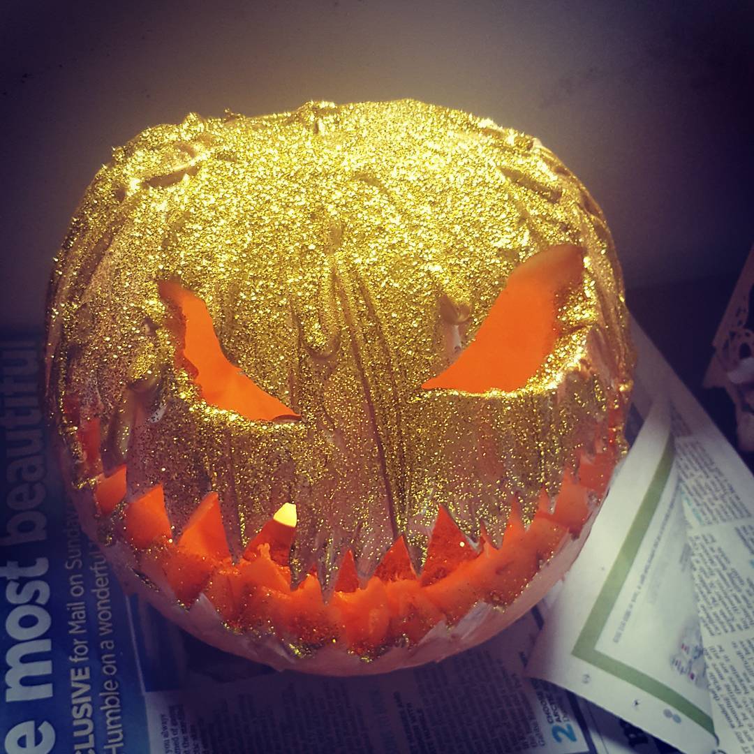 Glittery pumpkins are where it's at.