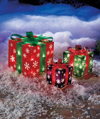 #DIY #Outdoor #Christmas #decorations Lighted Gift Boxes