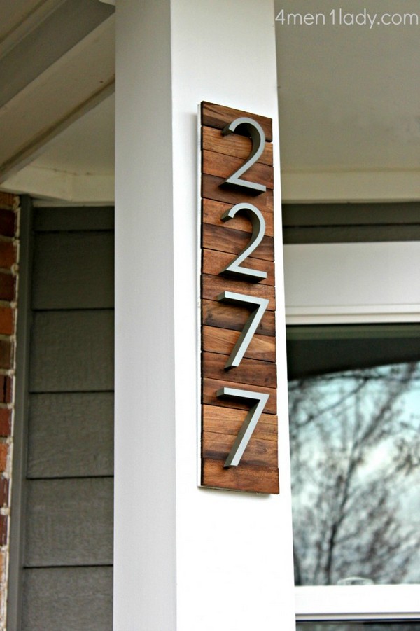 Modern Metal And Wood Numbers