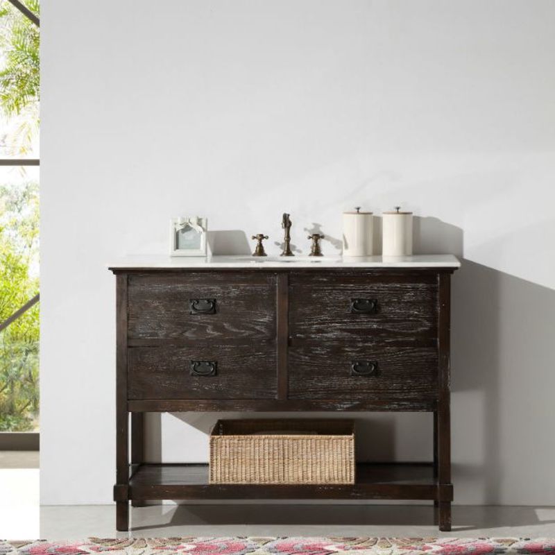 Rustic Brown Washed Vanity