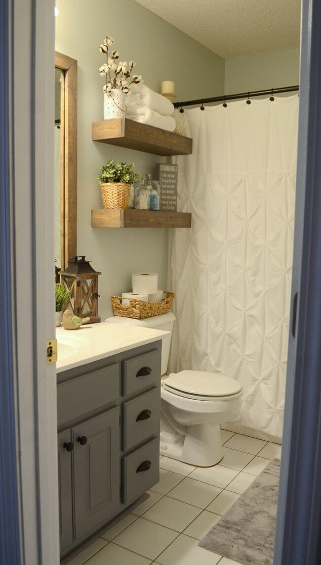 Scaled To Wood DIY Bathroom Shelf Ideas DIY Bathroom Shelves