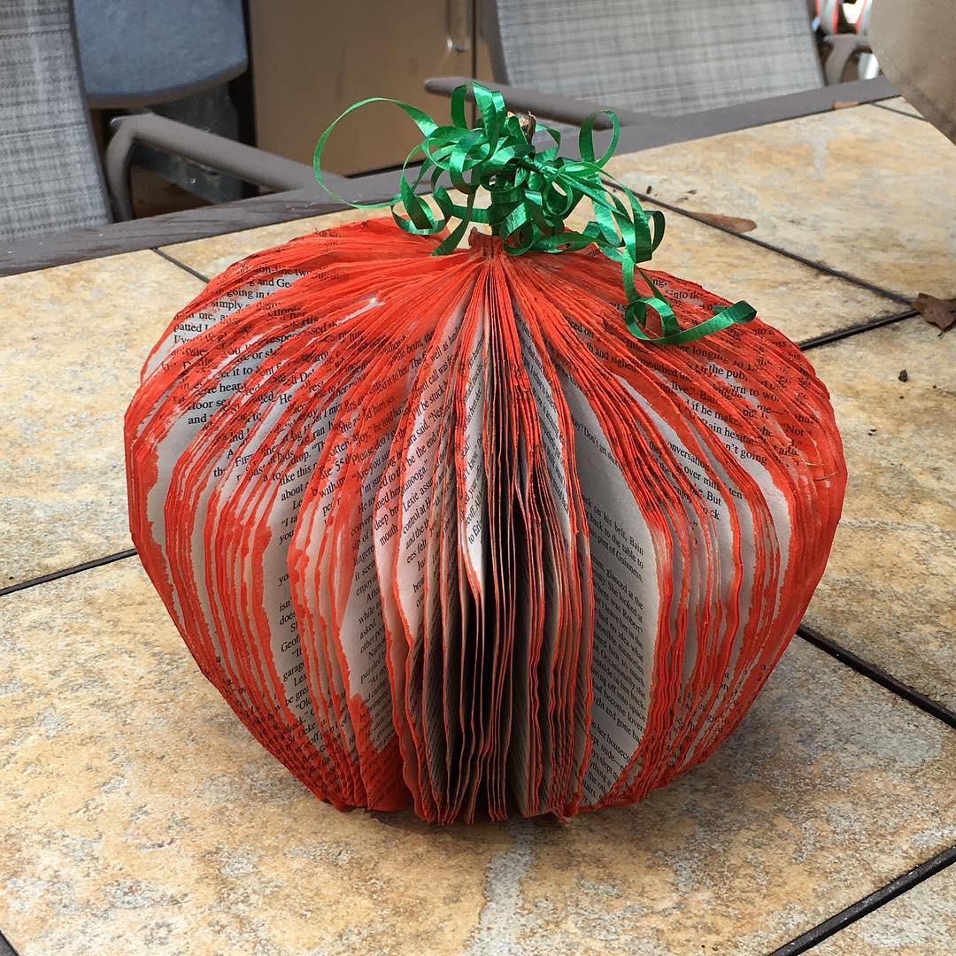 Something to do with an old worn out paperback book. Pumpkin Craft Ideas