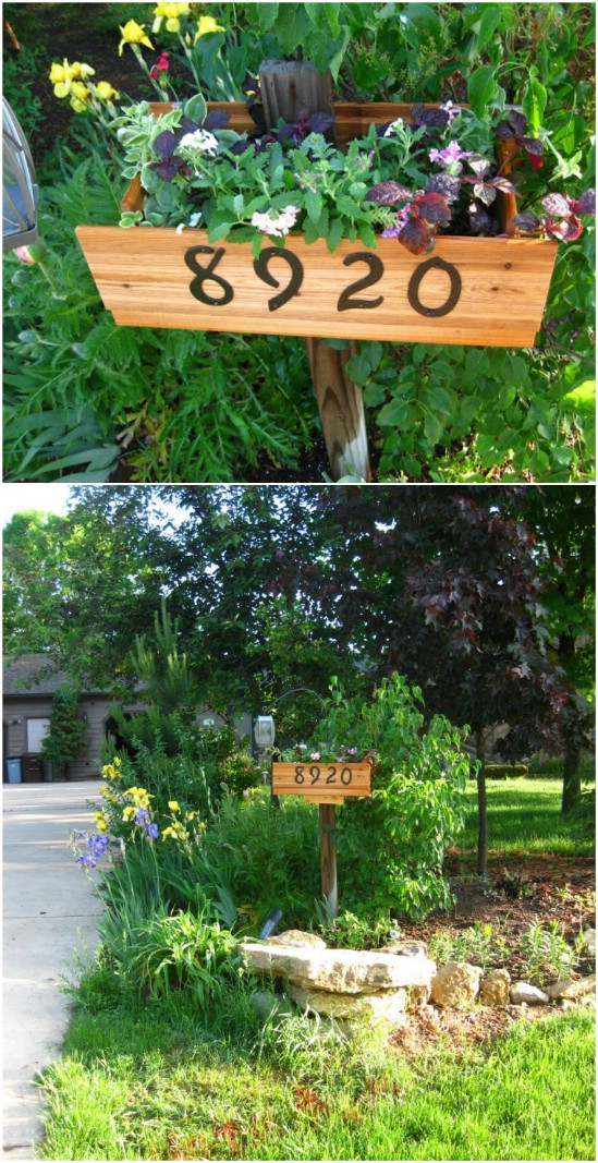 Standing Planter Number Display