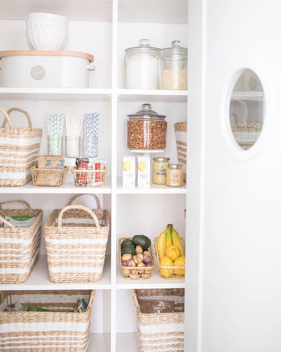 Striped baskets are from superstore!