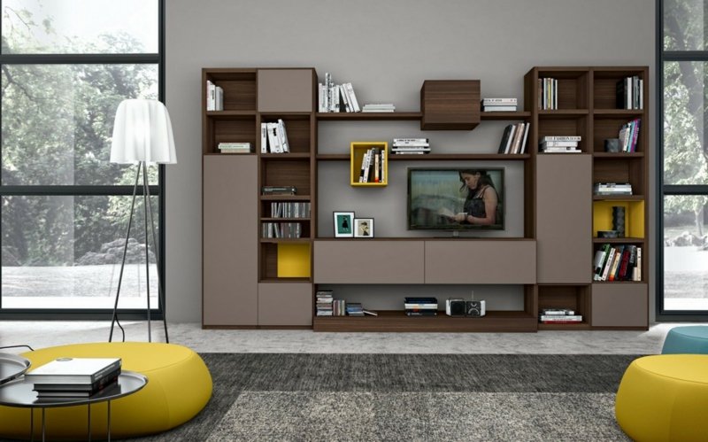 #Wall #Coverings TV wall system made of wood